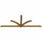 Ekena Millwork Redmond Rough Sawn Timber Gable Bracket, Western Red Cedar, 108"W x 40"H x 2"D x 4"F, 9/12 Pitch GBW108X40X0204RED00RWR - alternate 5